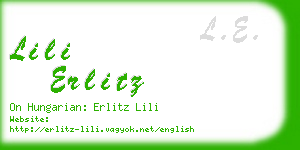 lili erlitz business card
